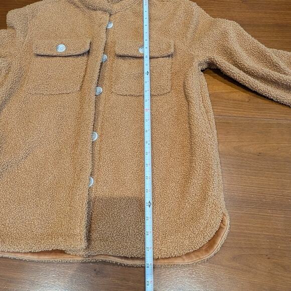 NWT Abercrombie & Fitch Teddy Fleece Soft Sherpa Shirt Button Jacket, size S - Picture 6 of 8